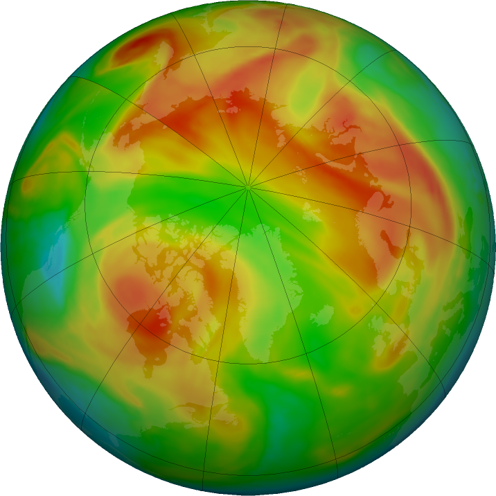 Arctic ozone map for 28 April 2021